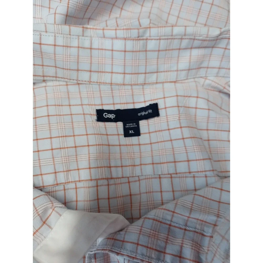 Vintage The Gap Plaid Shirt Men's Size XL Short Sleeve Button Down Gap Shirt - Picture 10 of 10